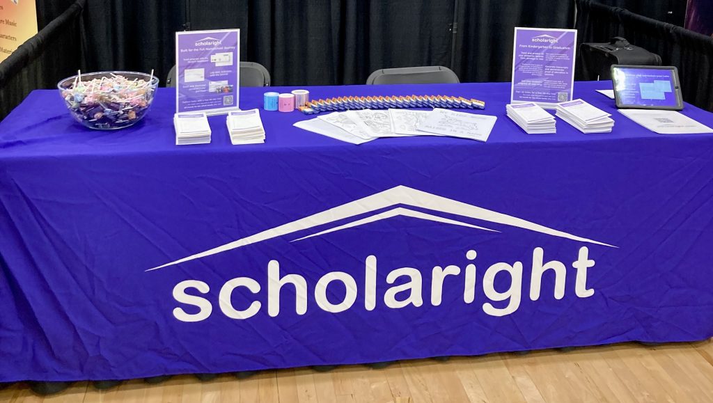 Scholaright booth at Homeschool Iowa